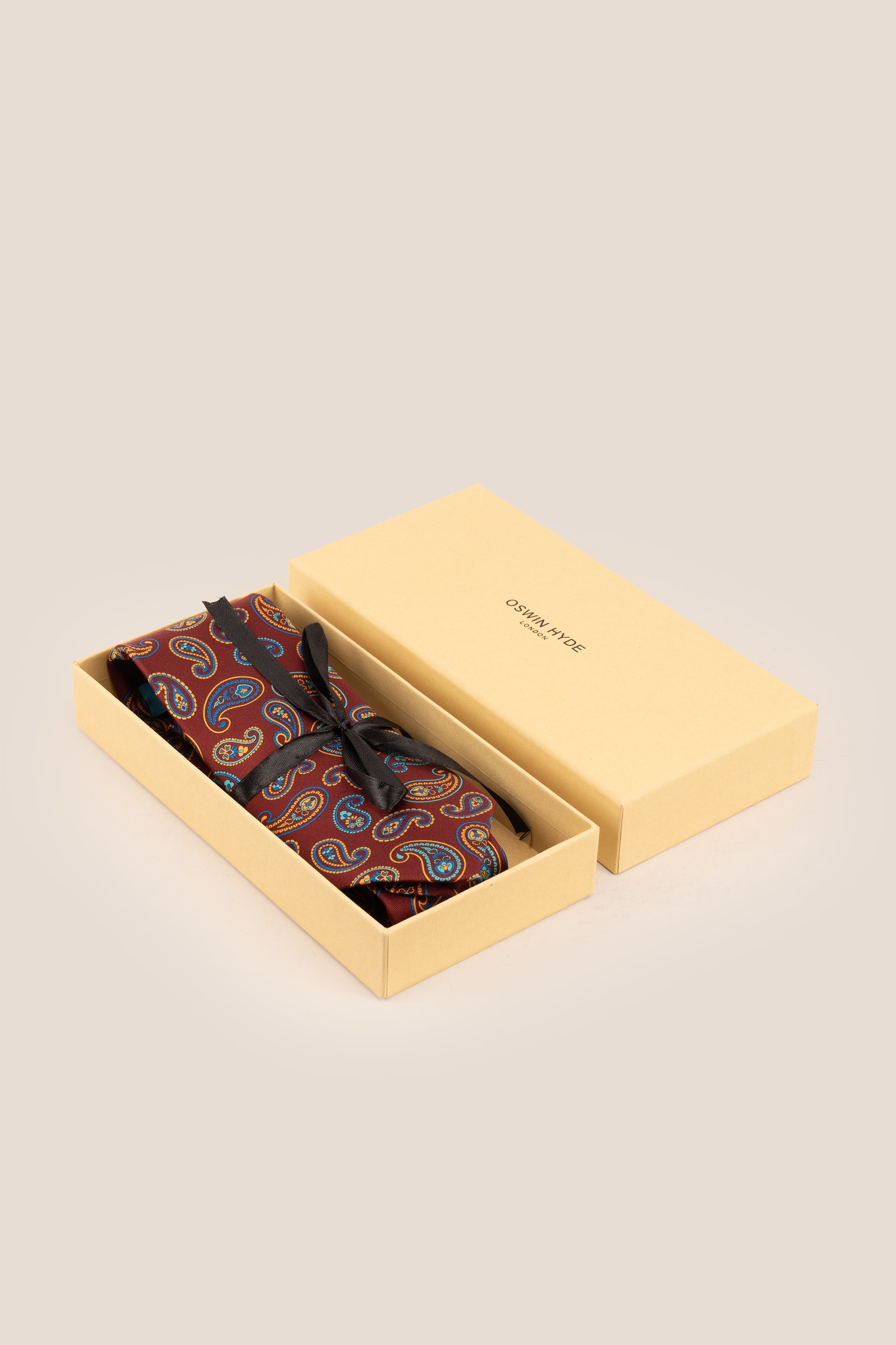 Bordo Paisley Silk Tie