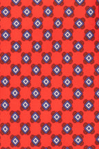Red Squares Geometric Silk Tie