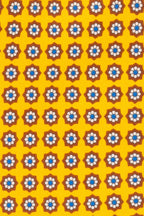 Yellow Floral Print Silk Tie