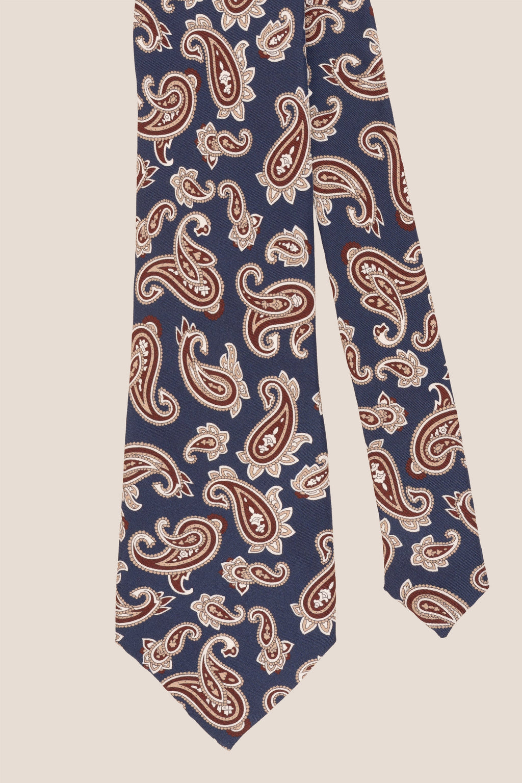 Navy Paisley Silk Tie