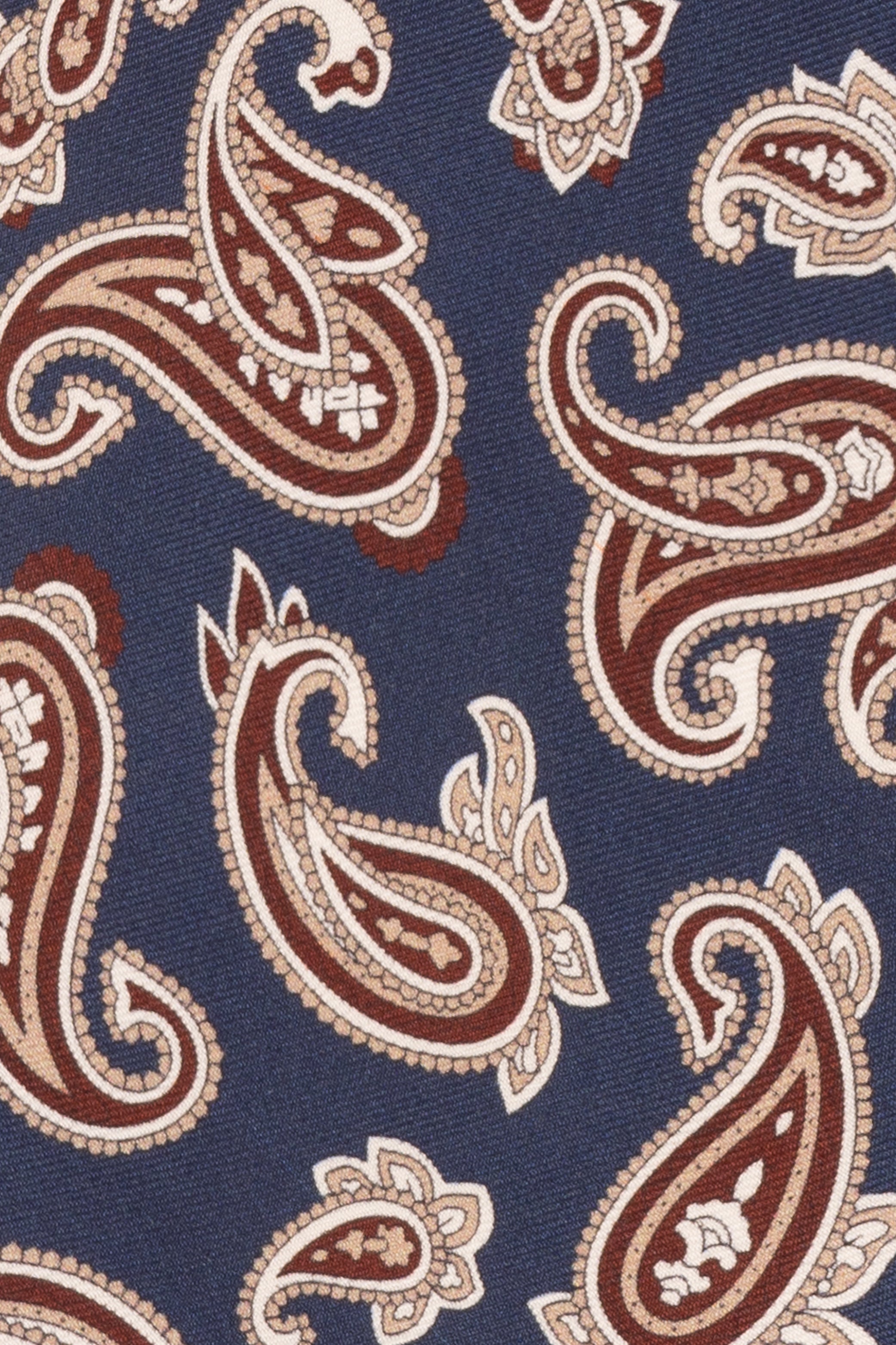 Navy Paisley Silk Tie