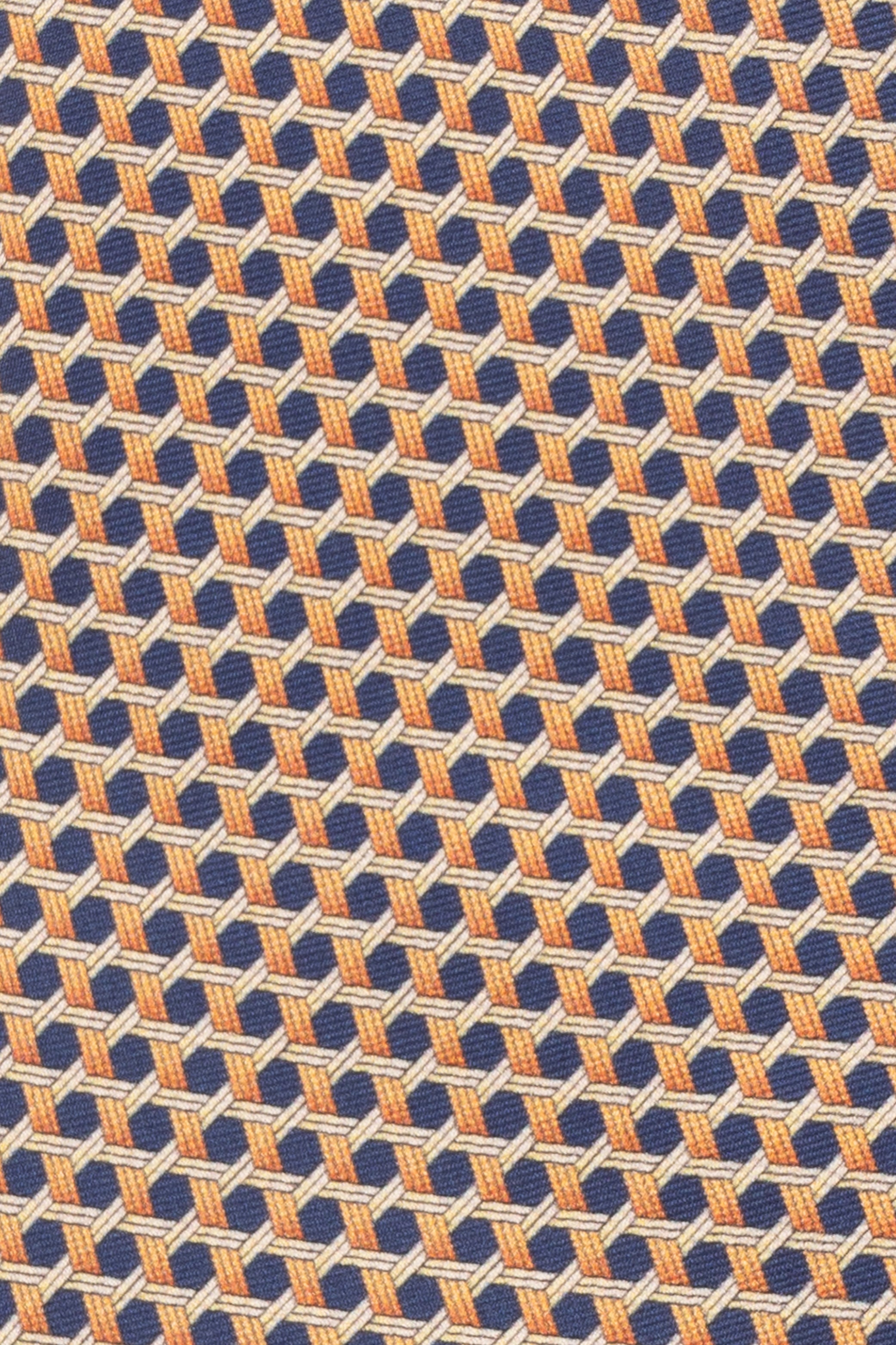 Blue Weave Print Silk Tie