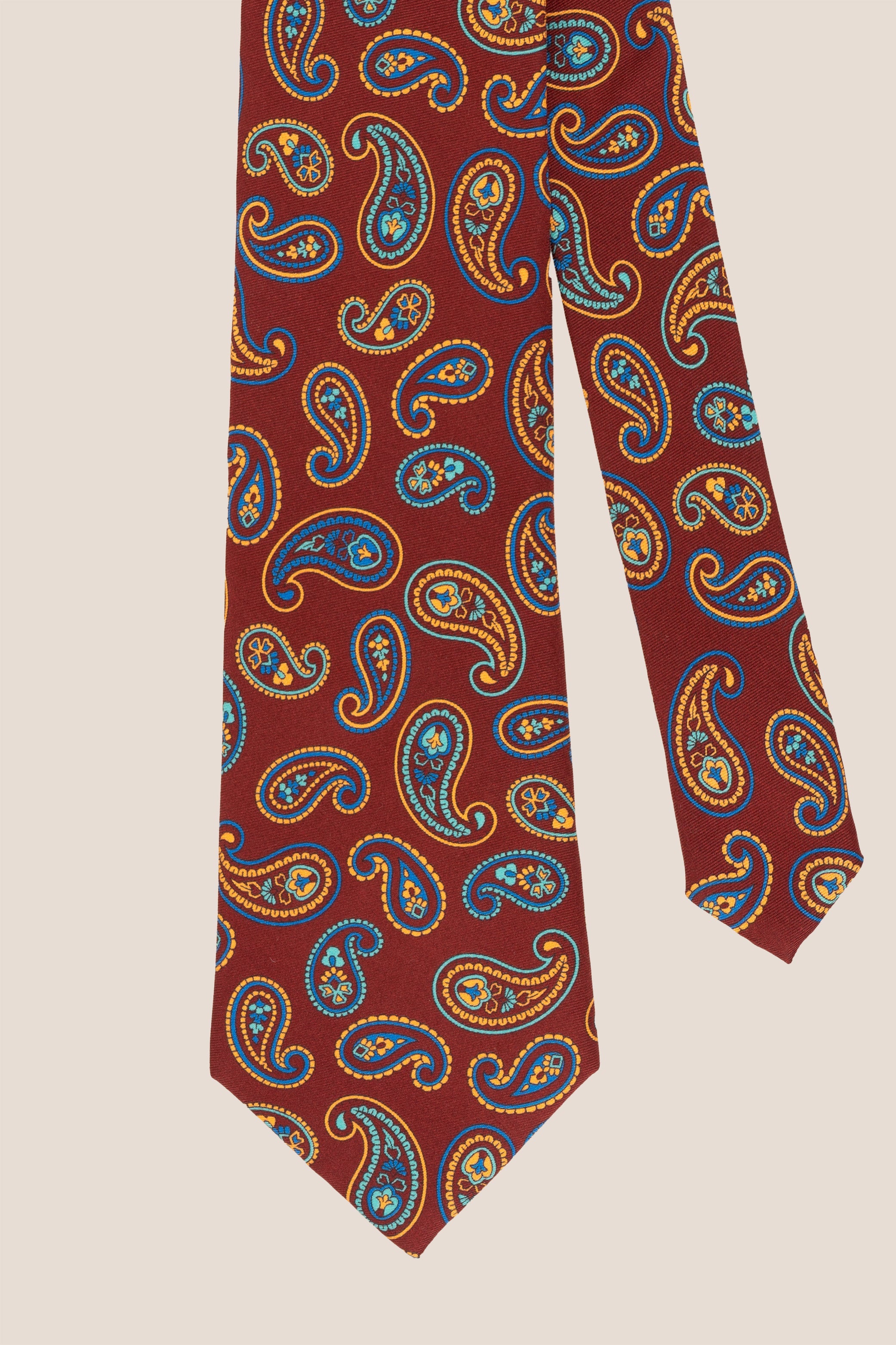 Bordo Paisley Silk Tie