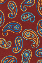 Bordo Paisley Silk Tie