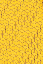 Yellow Pattern Print Silk Tie