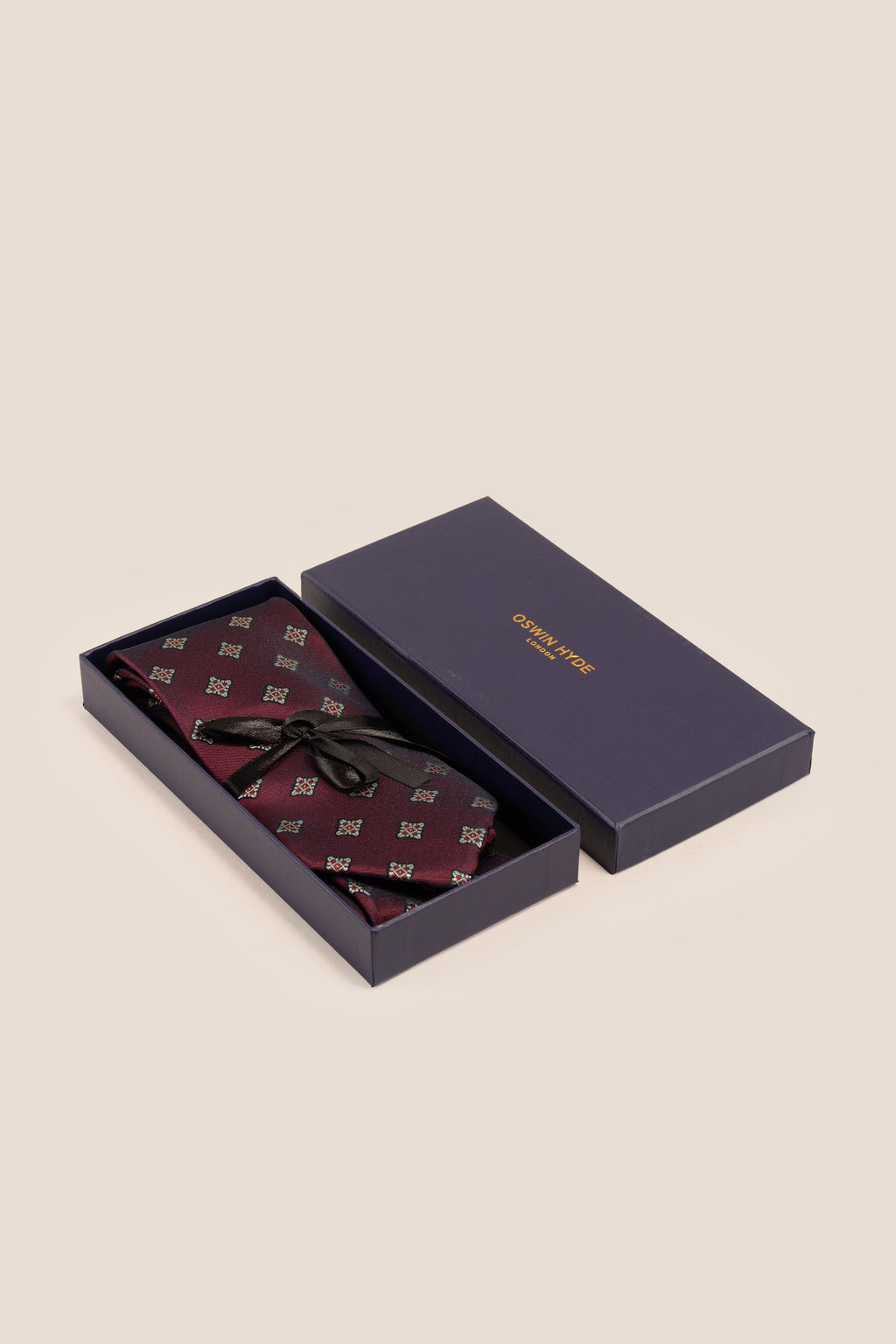 Square Motif Burgundy