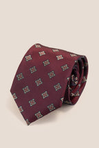 Square Motif Burgundy