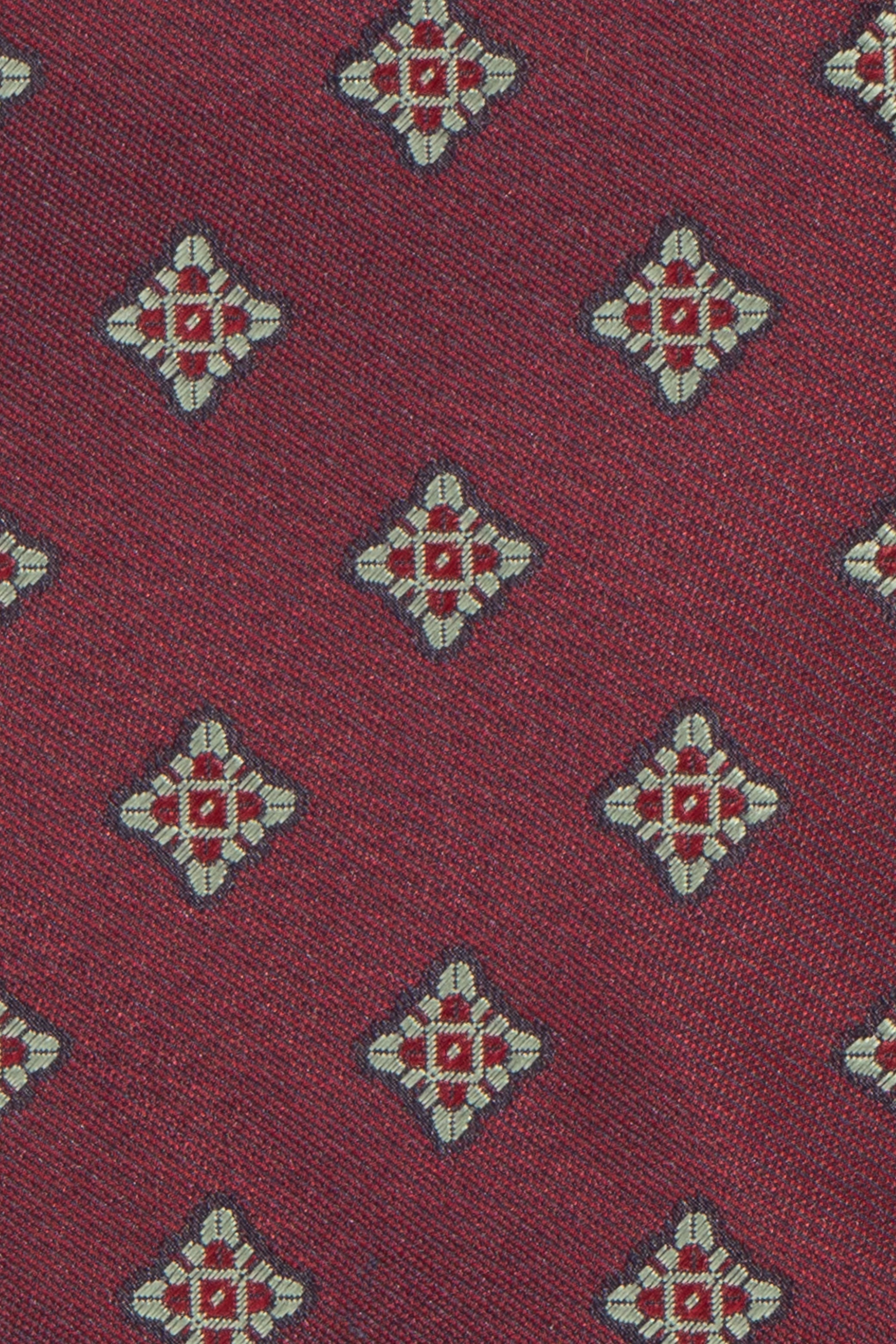 Square Motif Burgundy