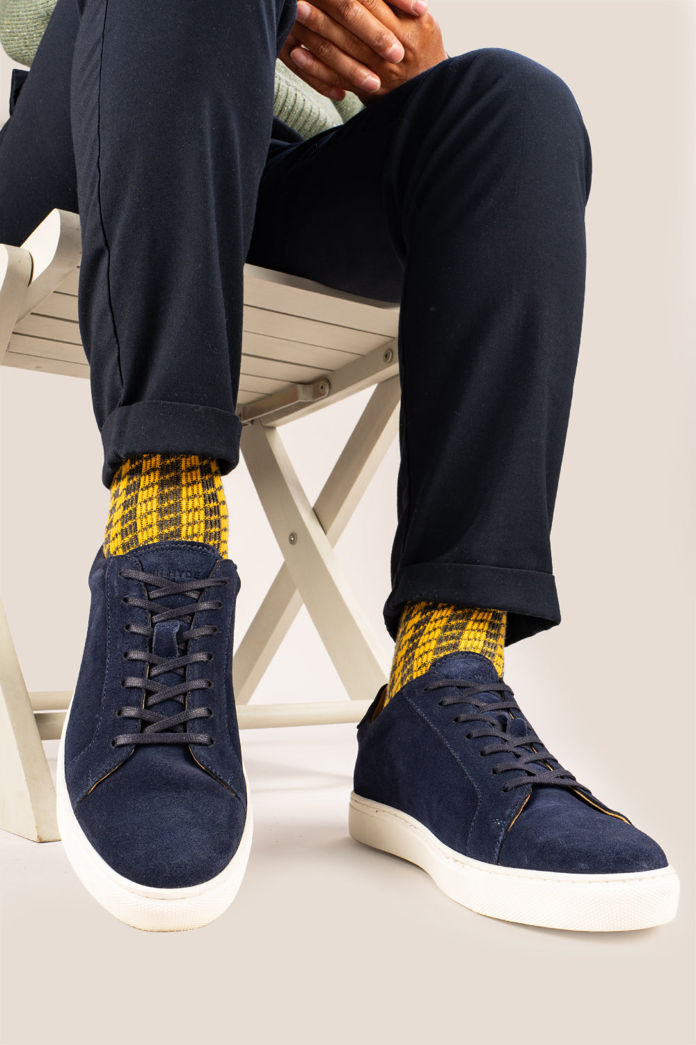 Harper Navy Suede
