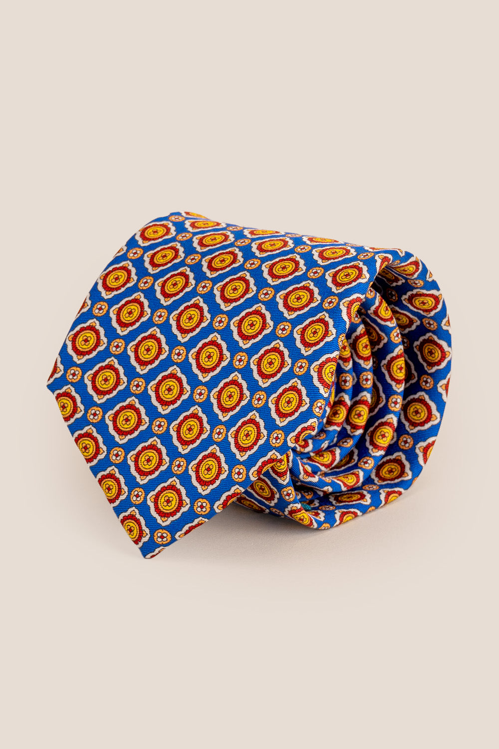 Yellow Geometric Pattern Silk Tie – GHIA MENSWEAR