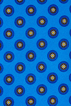 Blue Geometric Pattern Silk Tie