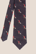 Hunting Navy Silk Tie
