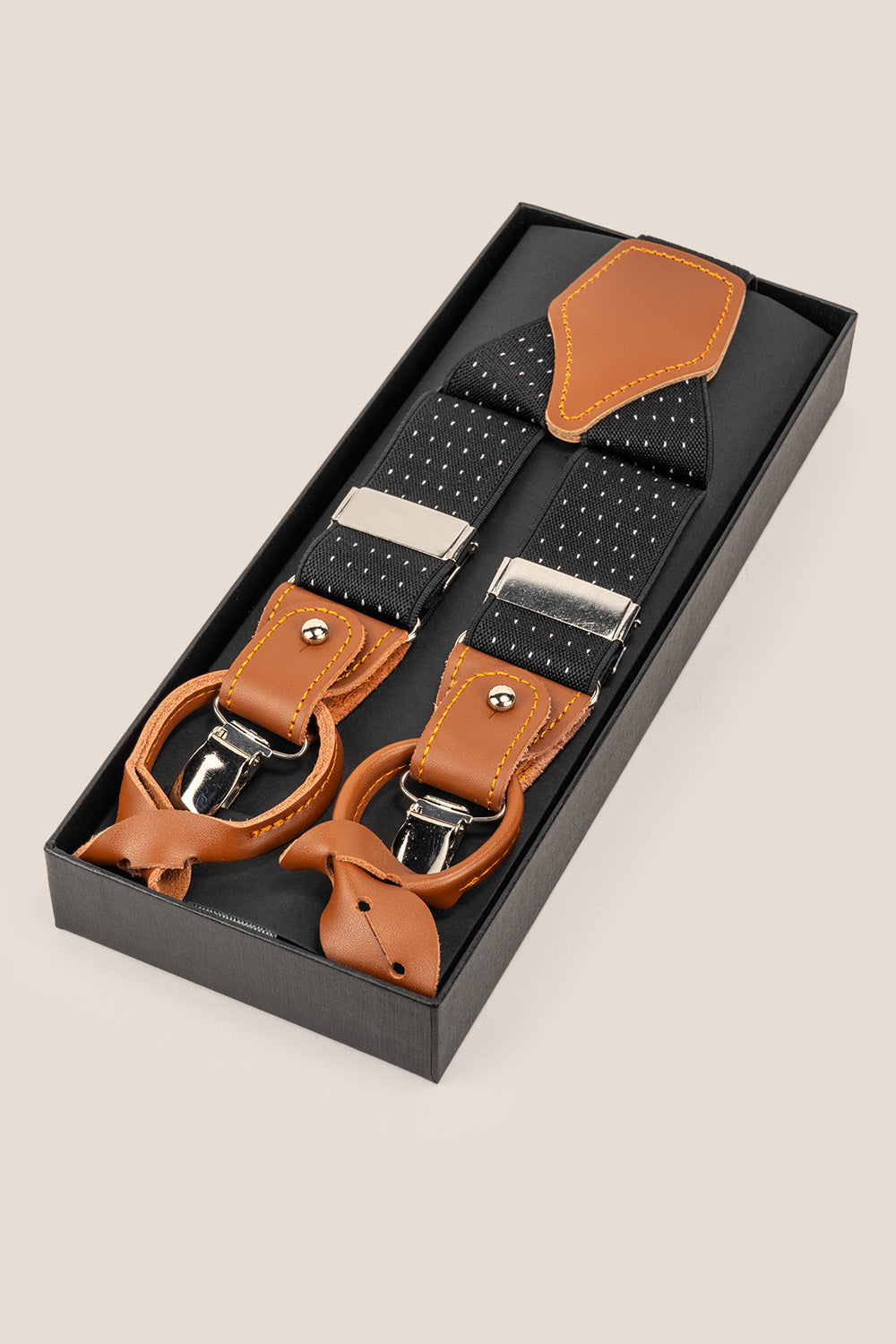 Black Polka Dot Combination Braces