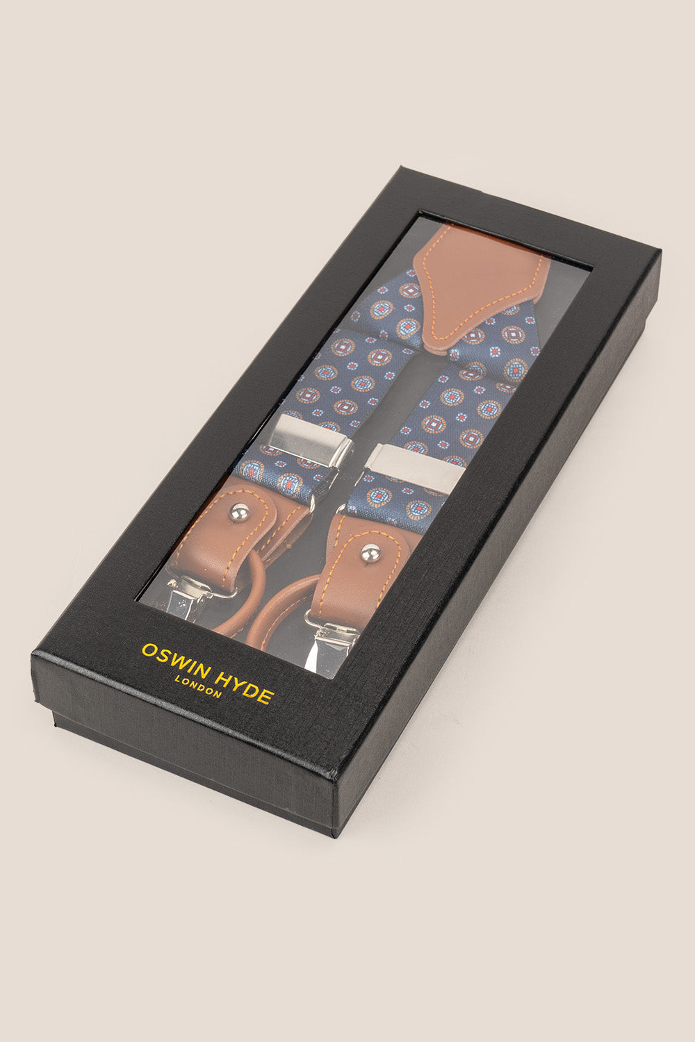 Navy Geometric Combination Braces