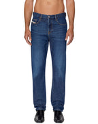 Diesel Mens D-Viker Straight Leg Regular Fit Jean Dark Blue 09C03