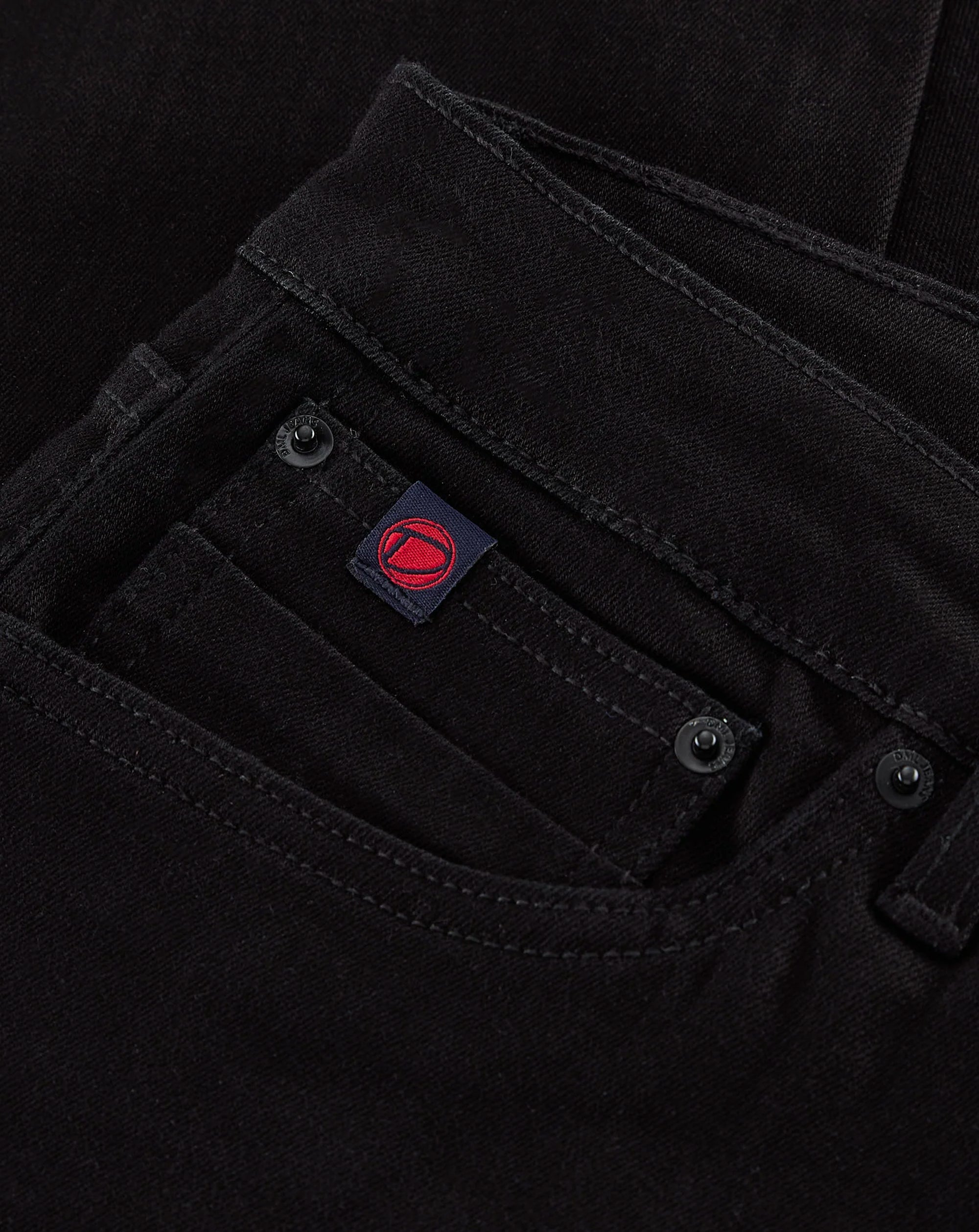 Dml Mens Slim Fit Jean Deep Black