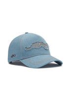 ED Hardy contrast stitch indigo 5 panel trucker cap INDIGO DENIM