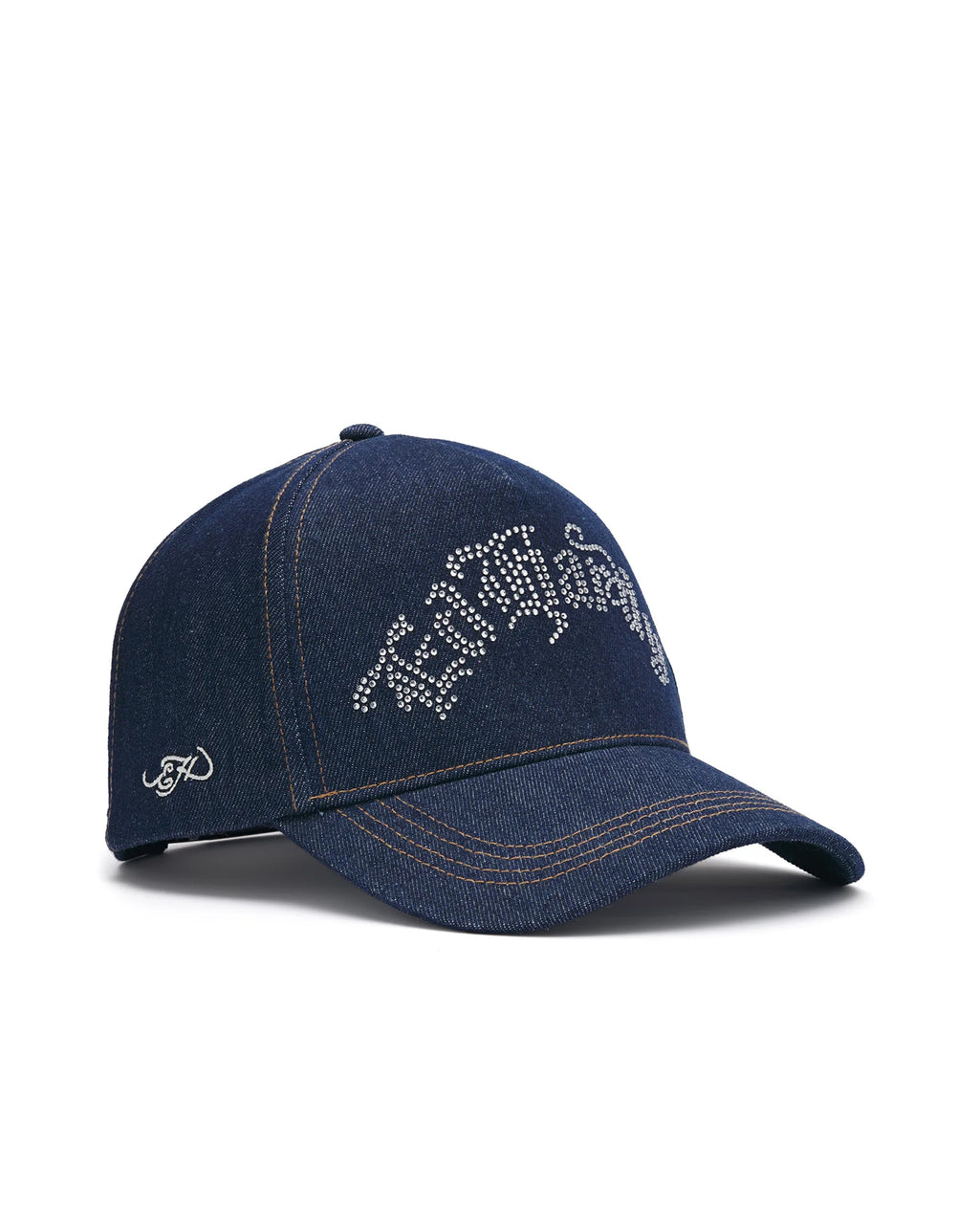 ED Hardy diamante Gothic 5 trucker cap DENIM