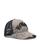 Ed Hardy Flaming 5 Panel trucker cap GREY