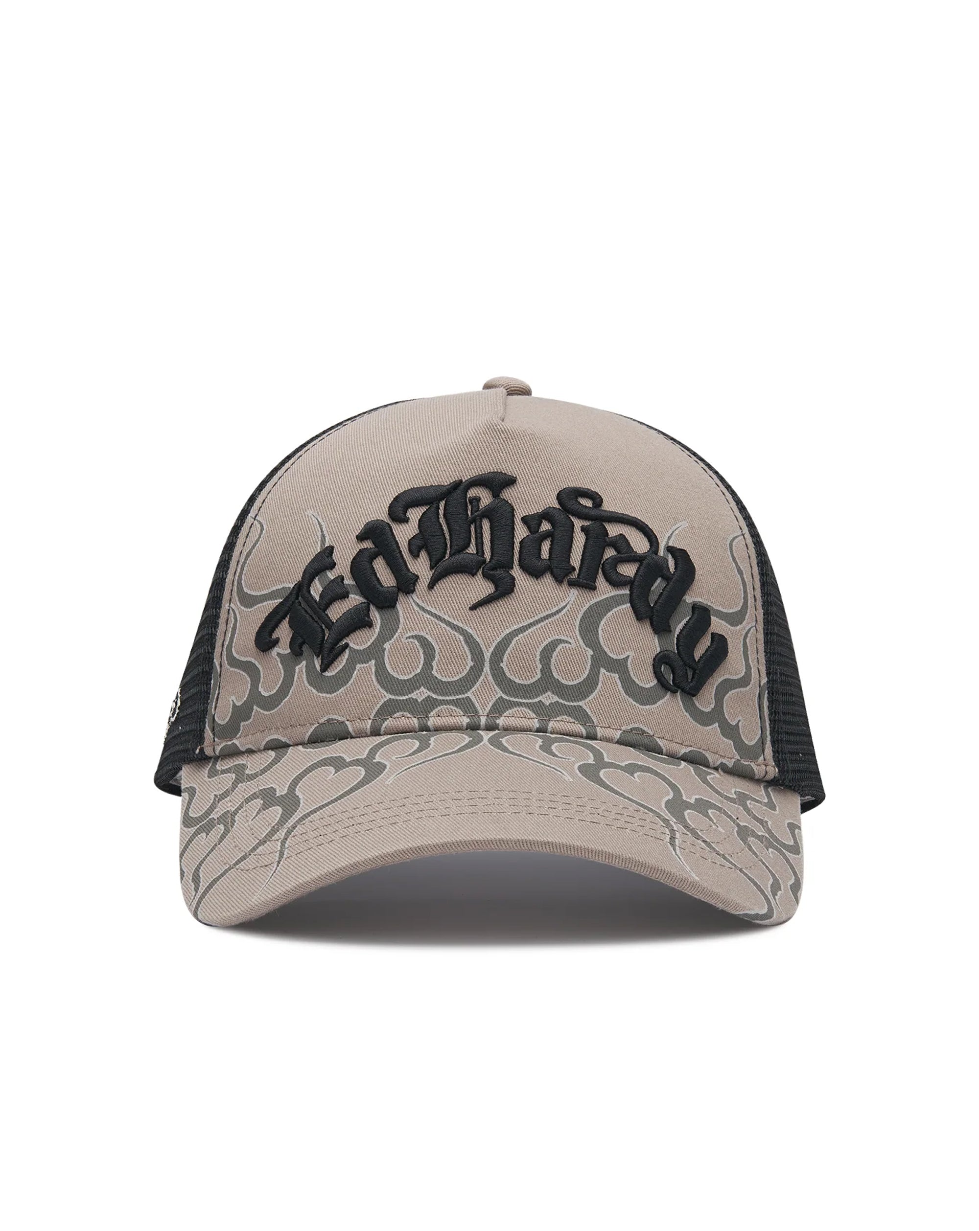 Ed Hardy Flaming 5 Panel trucker cap GREY