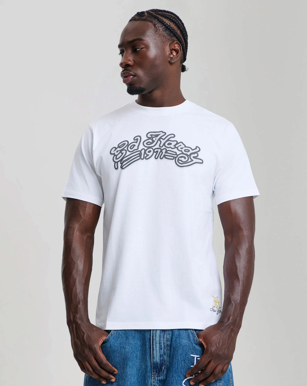 Ed Hardy Stay True graphic t shirt WHITE