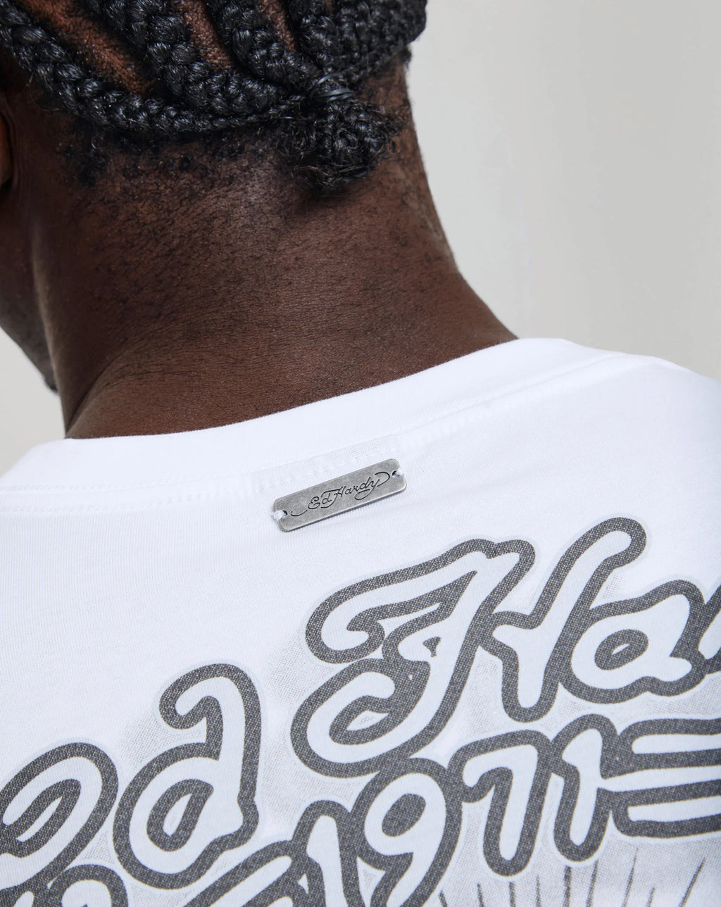 Ed Hardy Stay True graphic t shirt WHITE