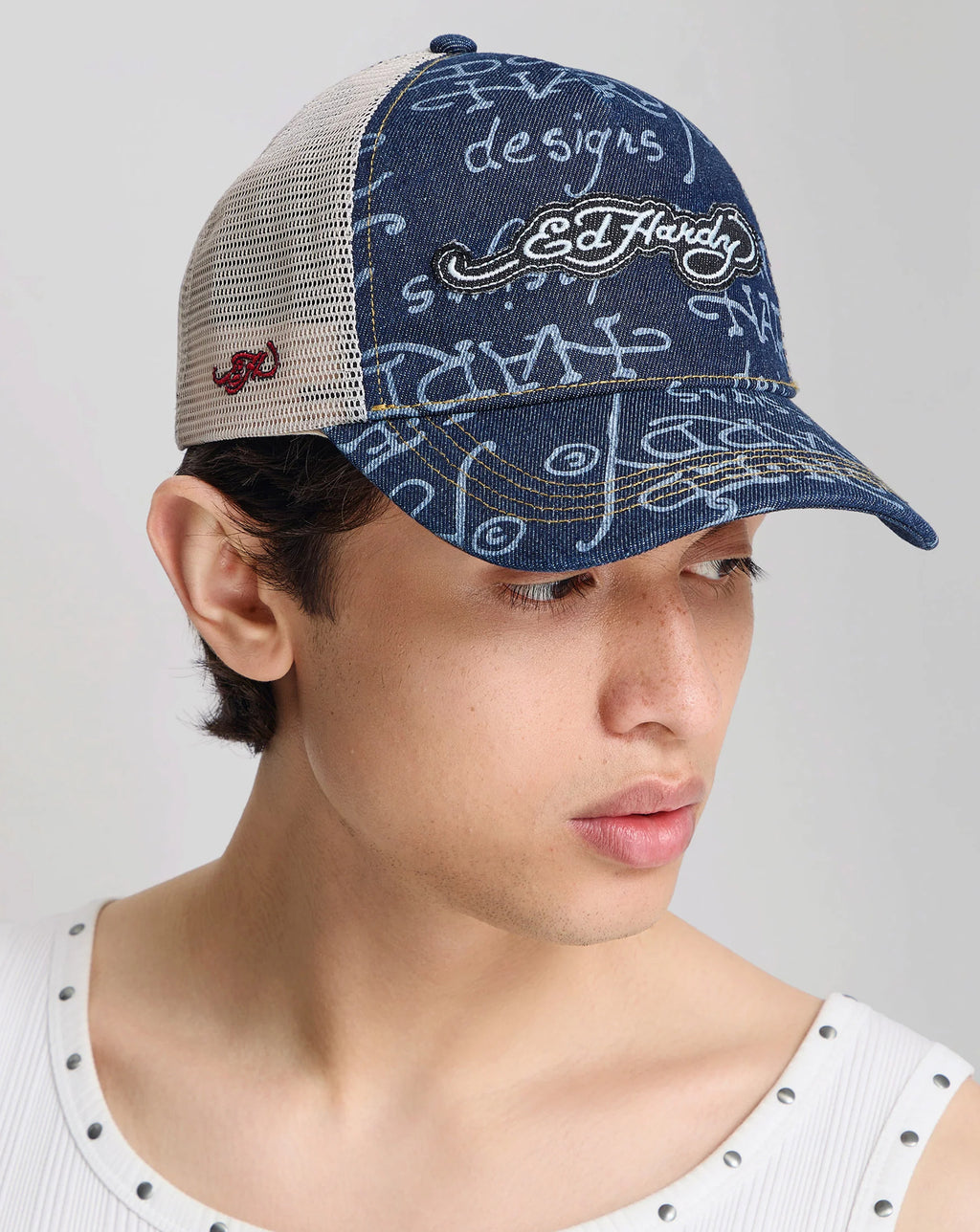 Ed Hardy trucker cap DENIM BLUE
