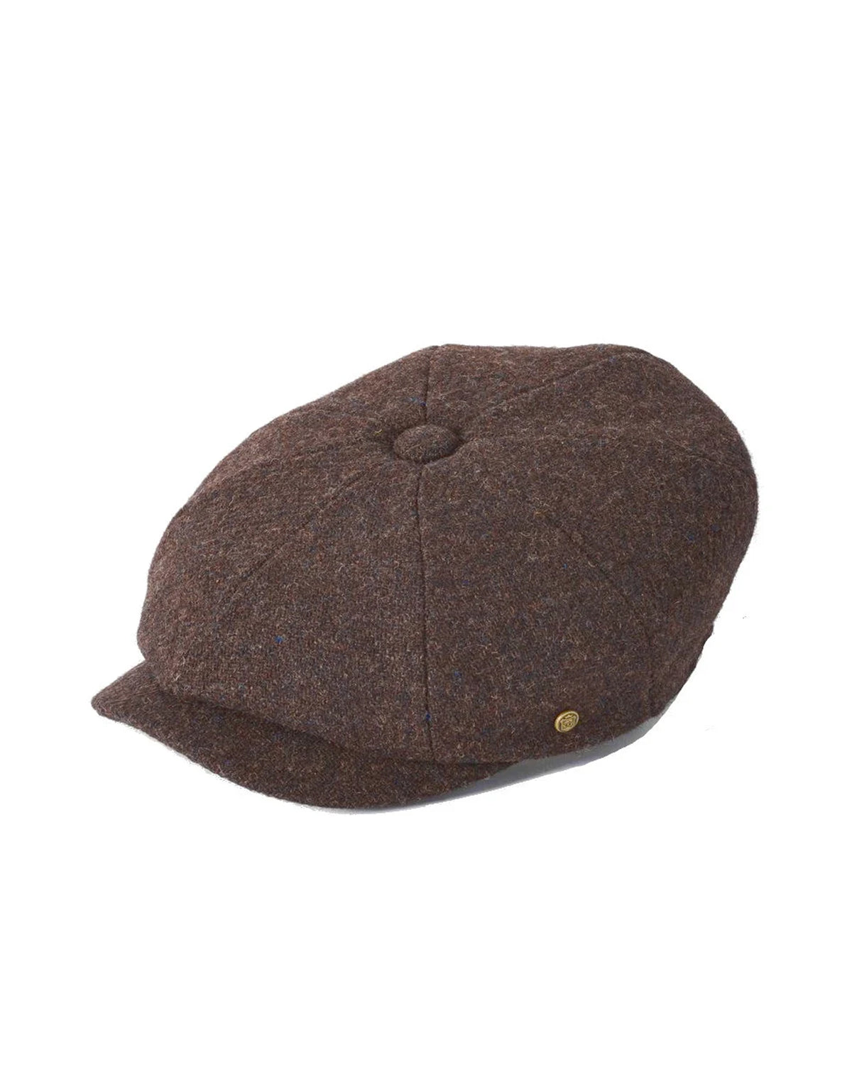 Failsworth Harris Tweed 8 Panel Bakerboy Flat Cap BROWN
