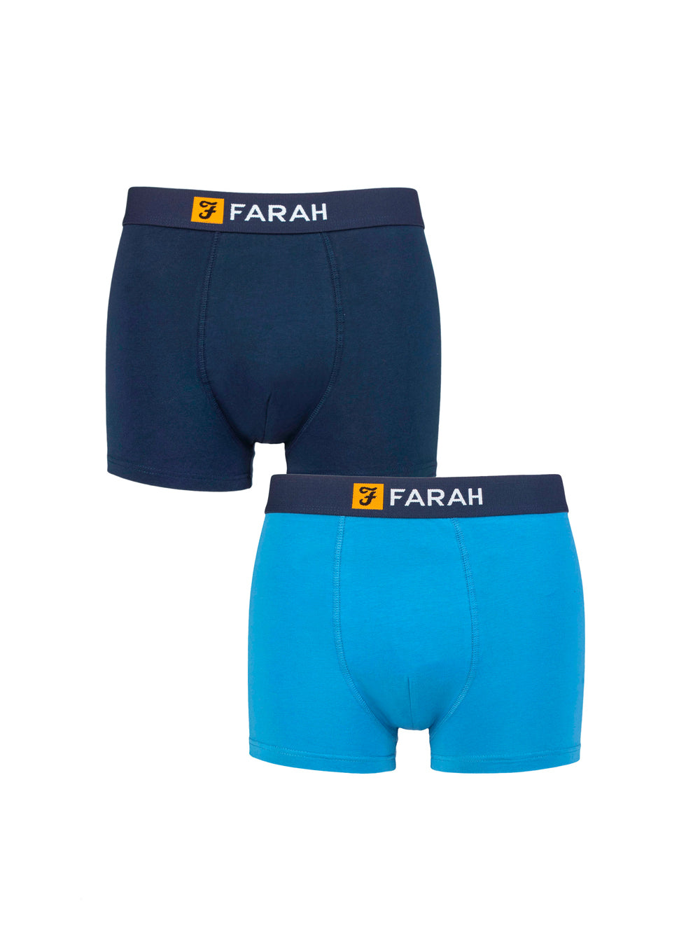 Farah Cotton Classic Fitted Trunk 2 Pack BLUE