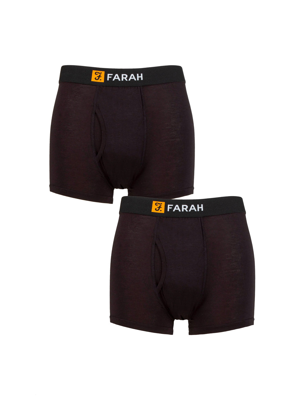 Farah Mens Classic Bamboo Trunk 2 Pack BLACK