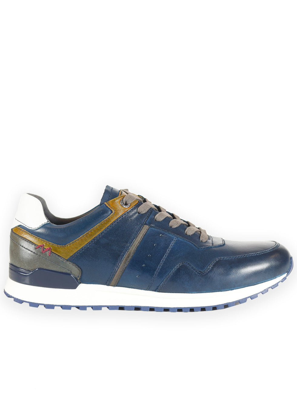 Front Brescia Leather Sneaker Navy