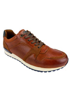 Front Pace Leather Trainer Shoe TAN