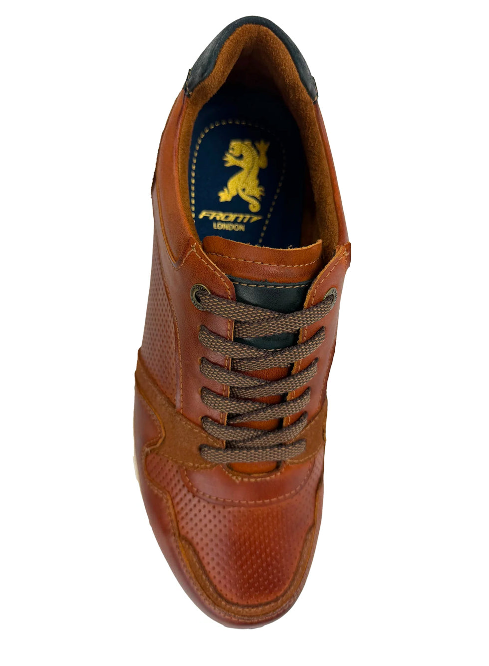 Front Pace Leather Trainer Shoe TAN