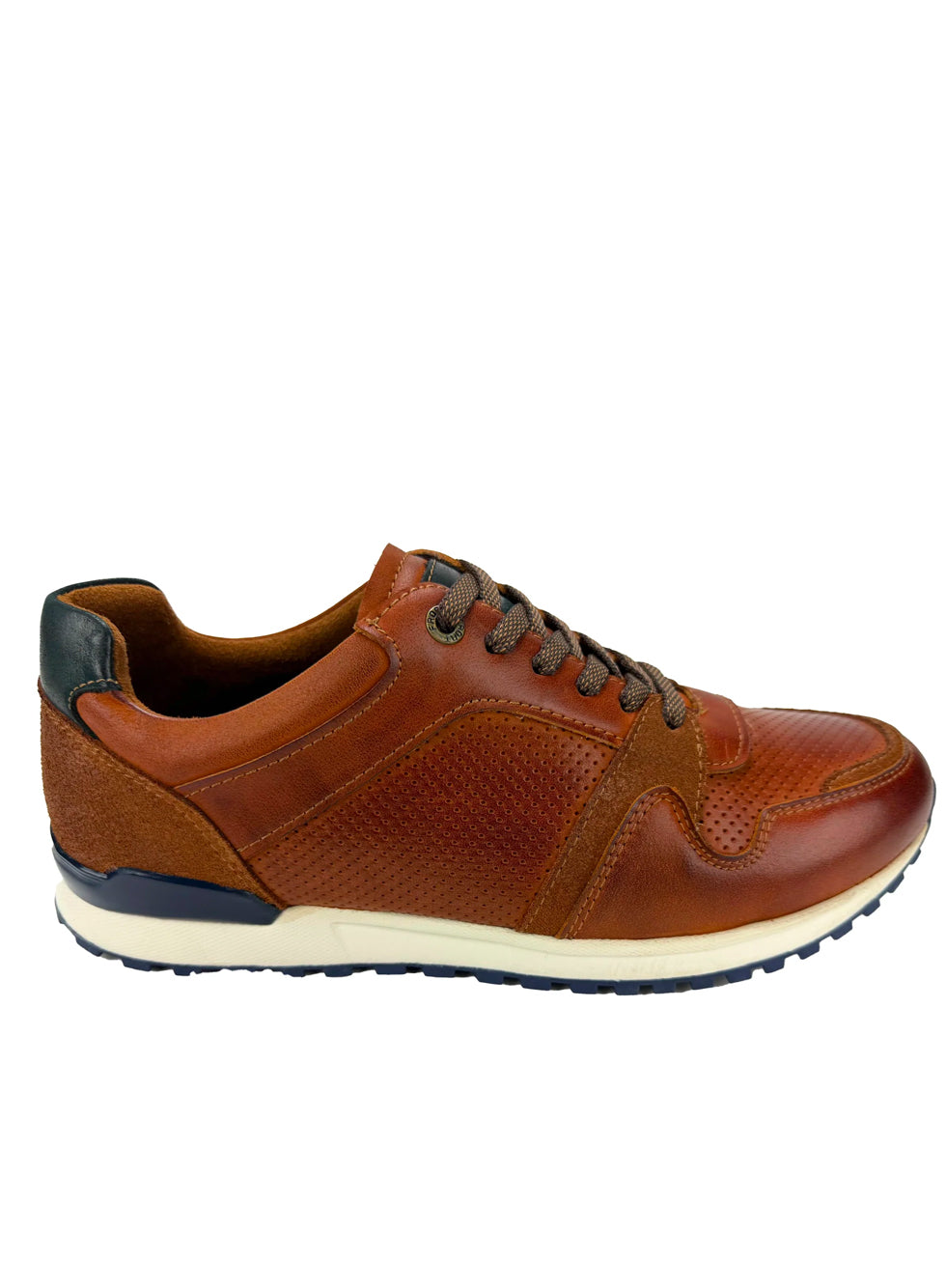Front Pace Leather Trainer Shoe TAN