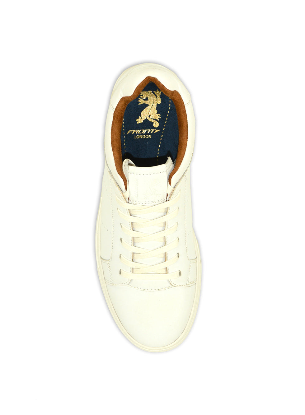 Front Bronx White Leather Cup Sole Trainer White