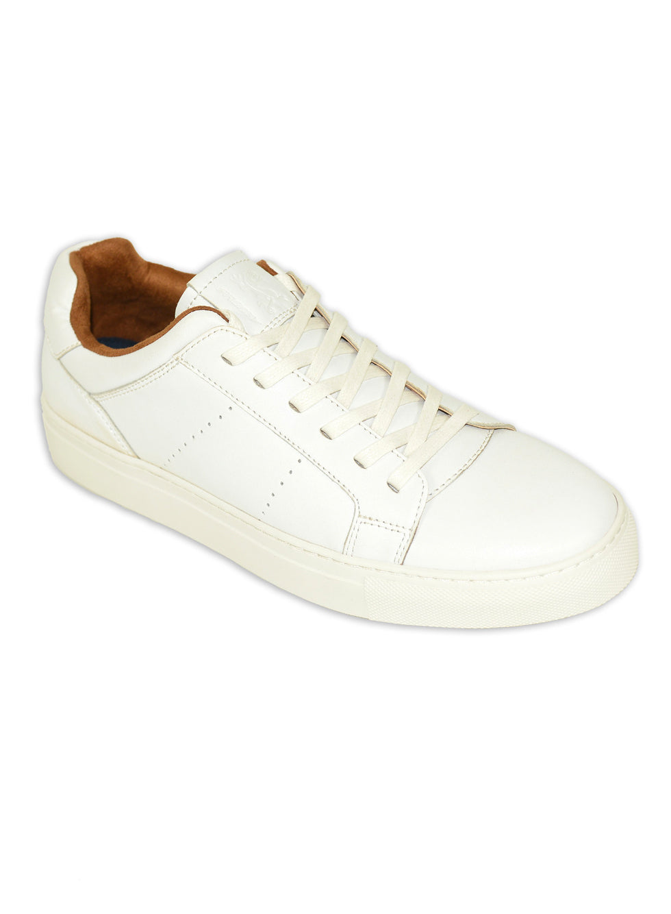 Front Bronx White Leather Cup Sole Trainer White
