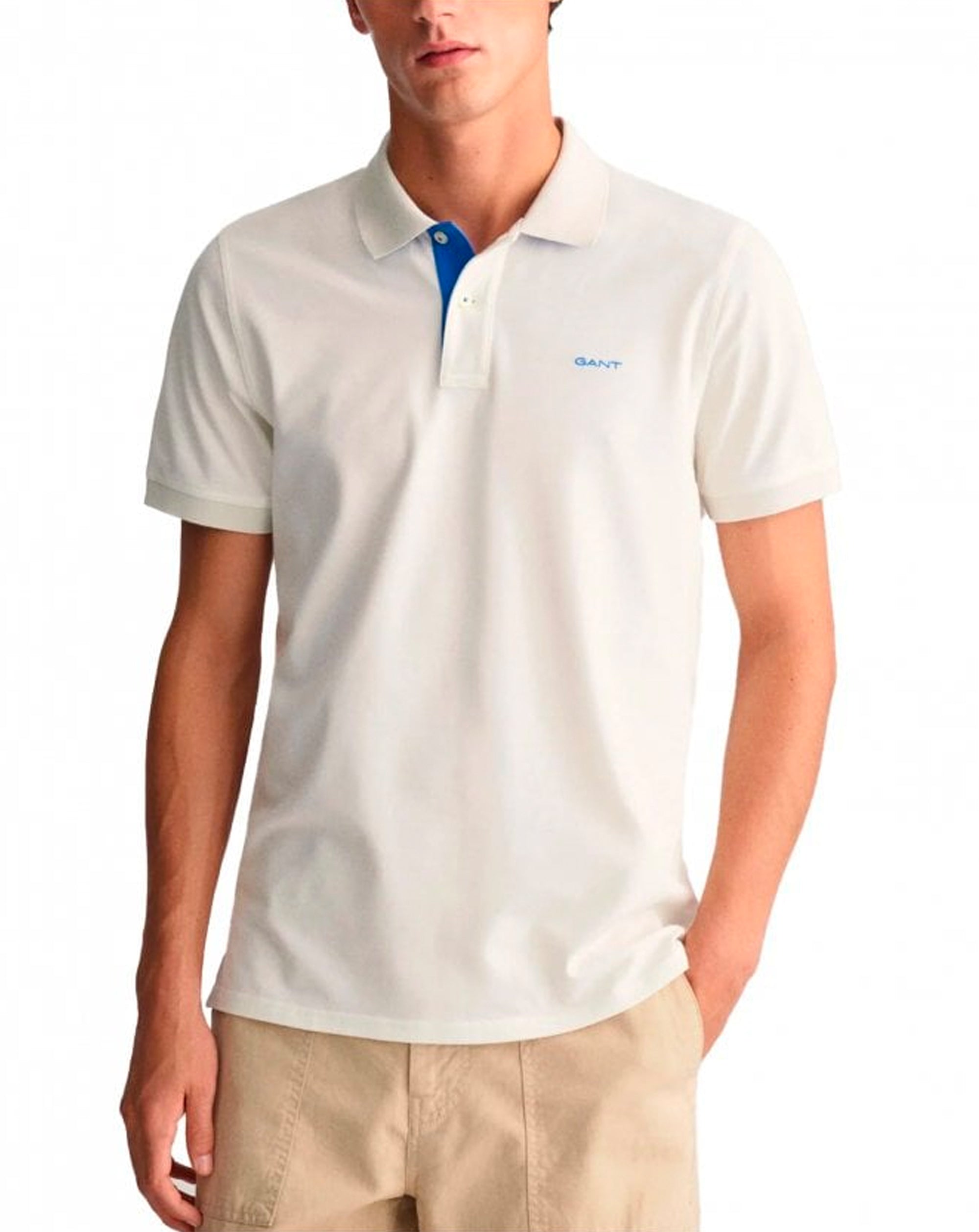 Gant Regular Pique Short Sleeve Rugger Polo Eggshell