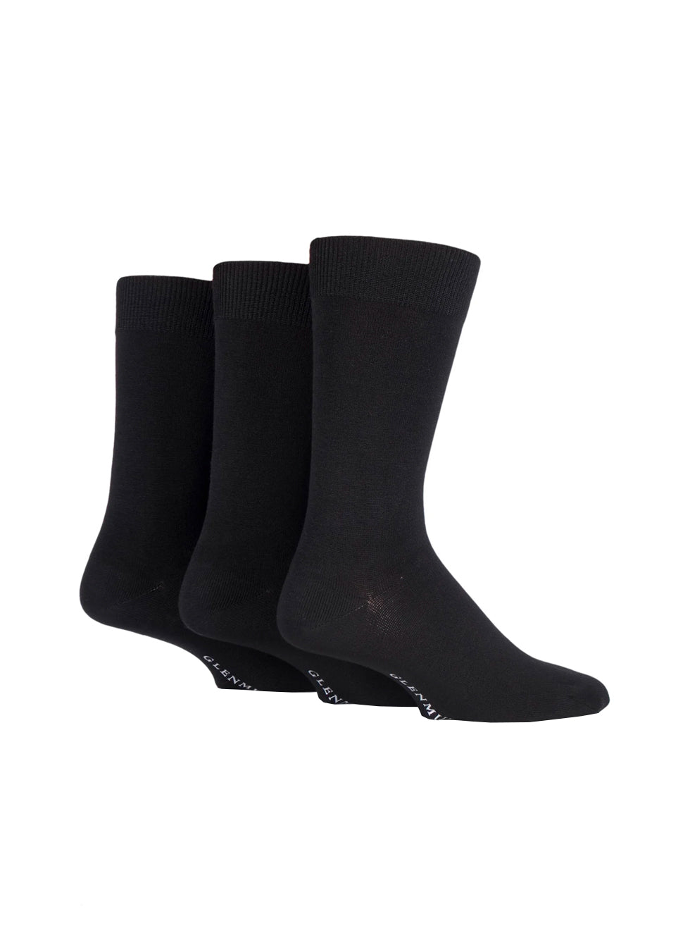 Glenmuir 3 Pack Bamboo Socks Black