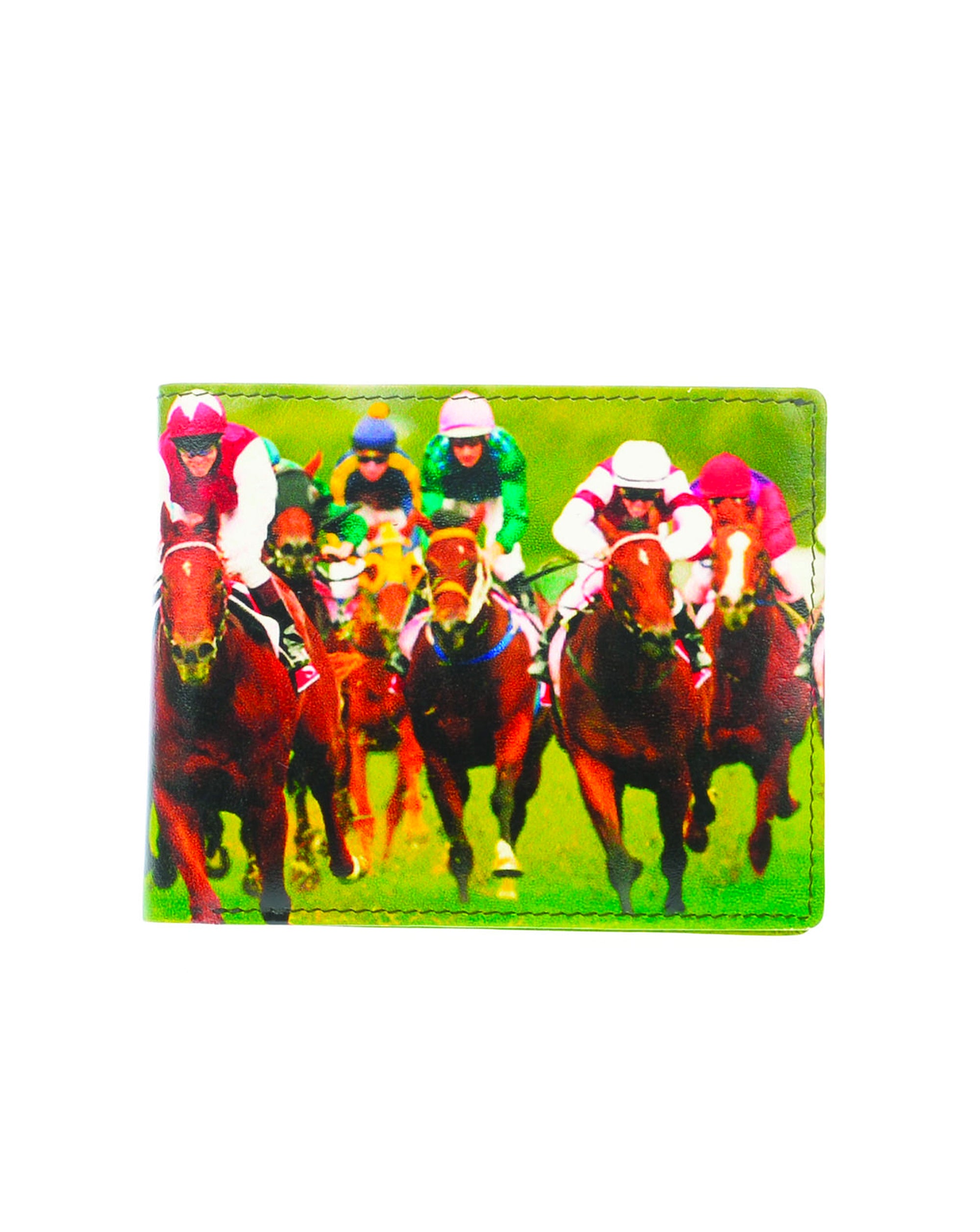 Golunski Gents Leather Wallet Notecase horse racing BLACK