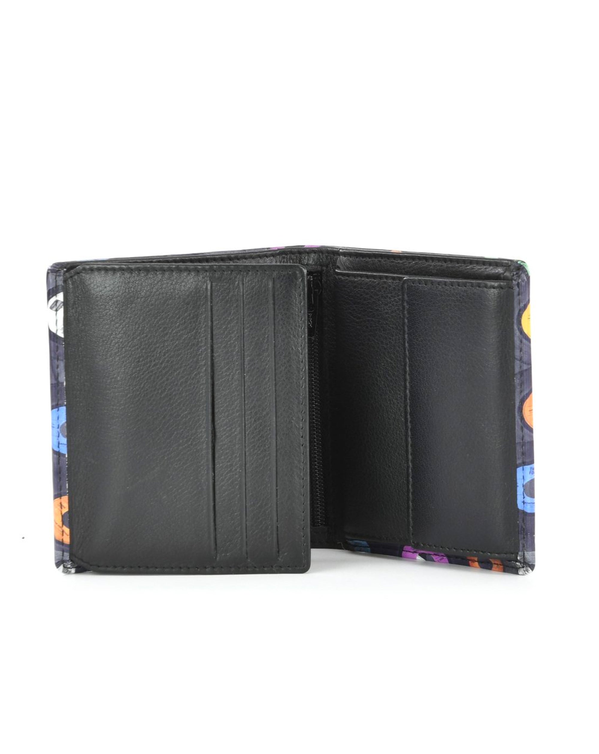 Golunski Gents Leather Wallet notecase retro vinyl image BLACK