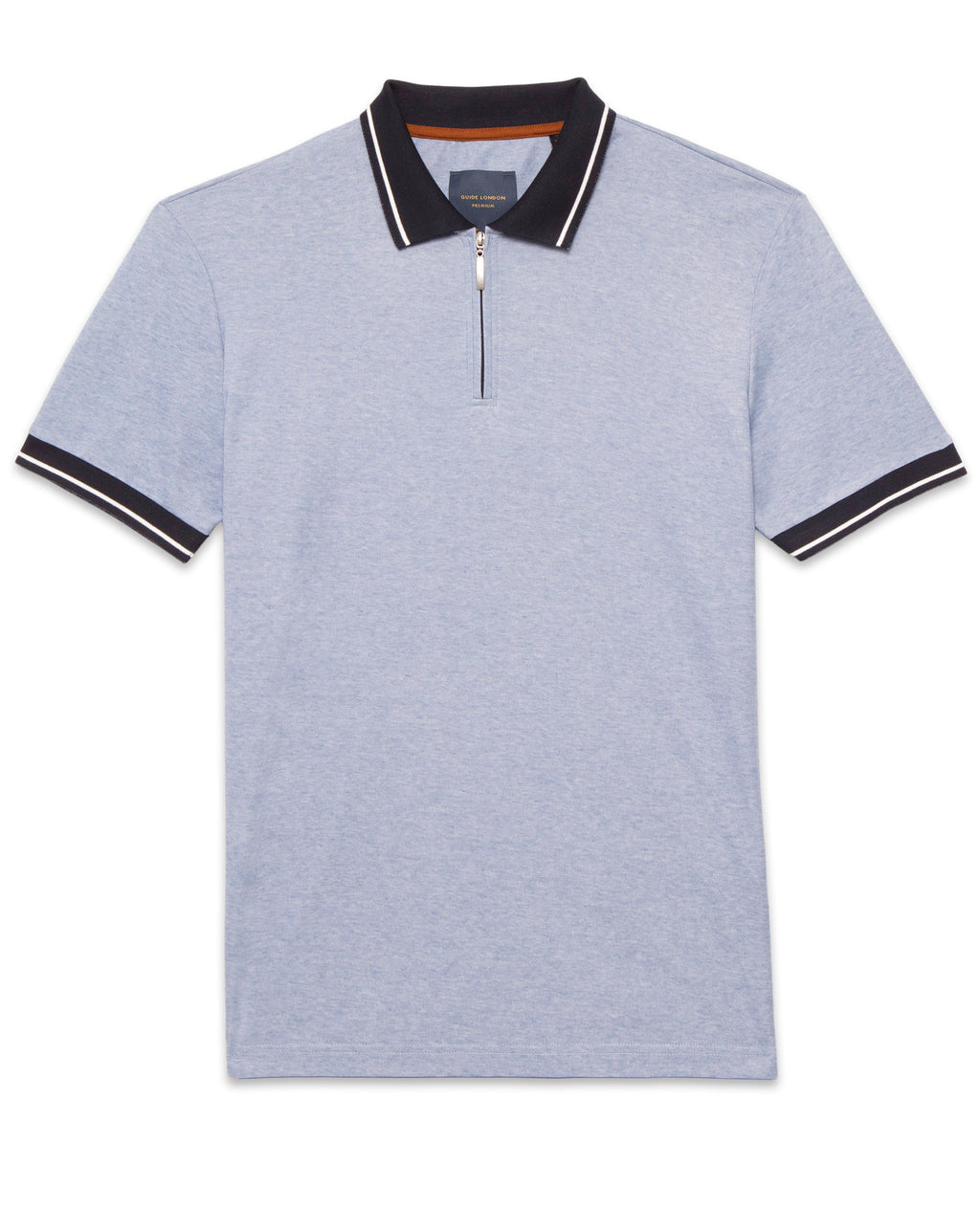 Guide London 1/4 Zip Polo Shirt Sky