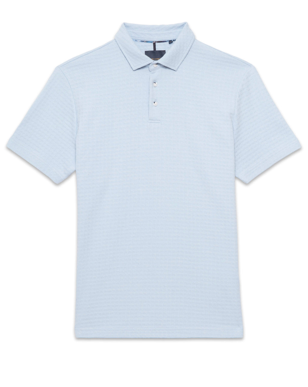 Guide London Cotton Detailed Polo Shirt Sky