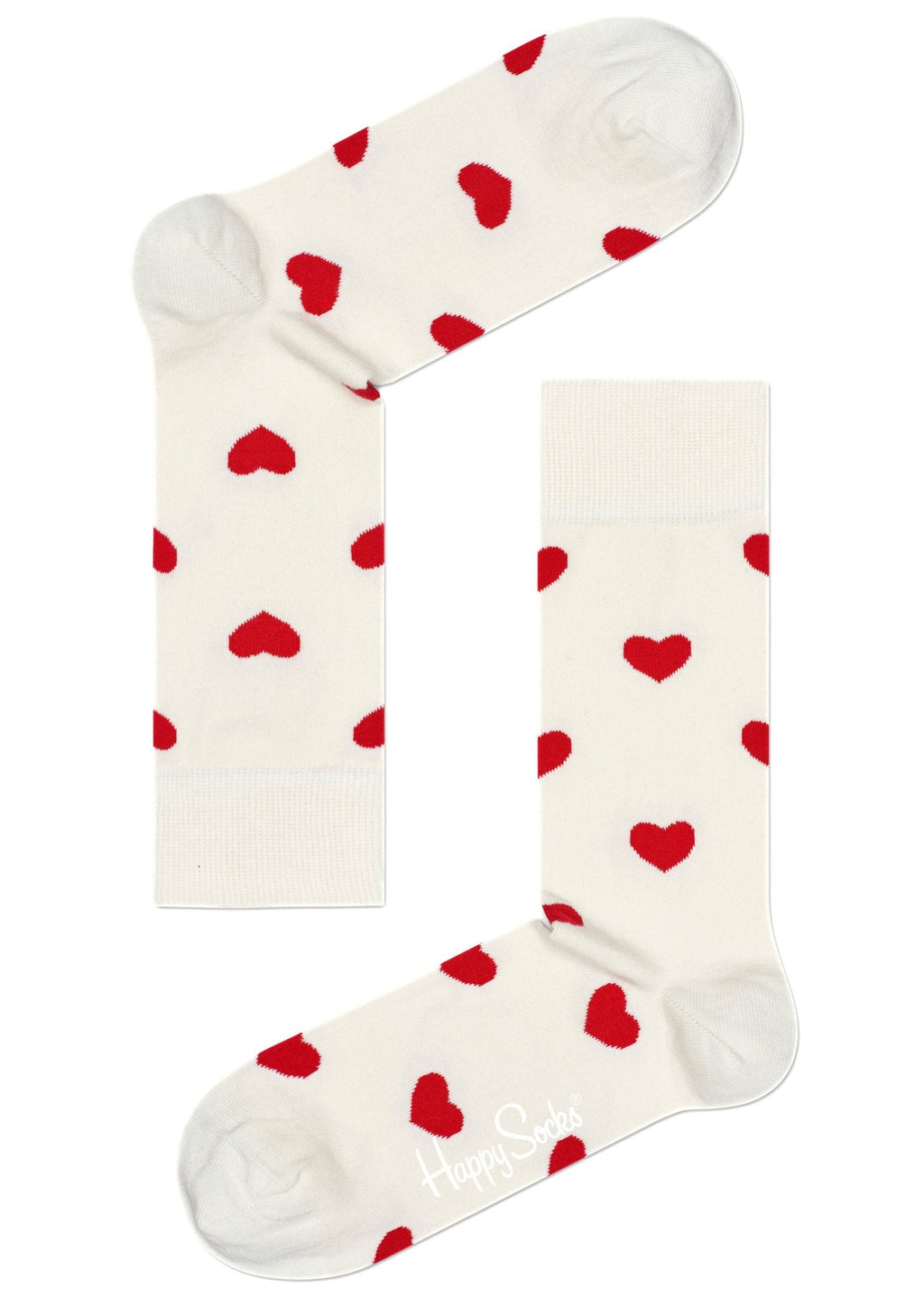 Happy Socks Heart Socks, White