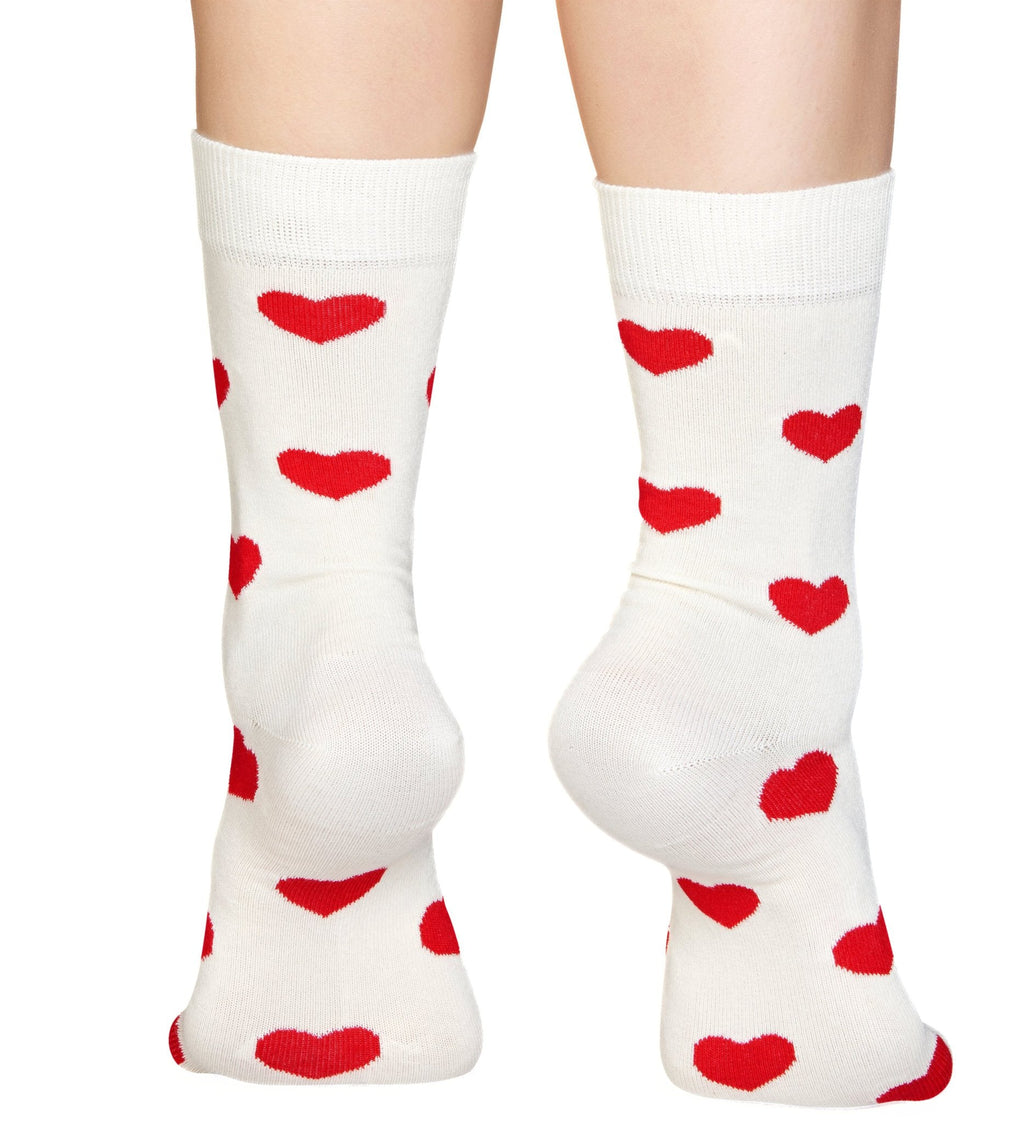 Happy Socks Heart Socks, White
