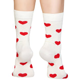 Happy Socks Heart Socks, White