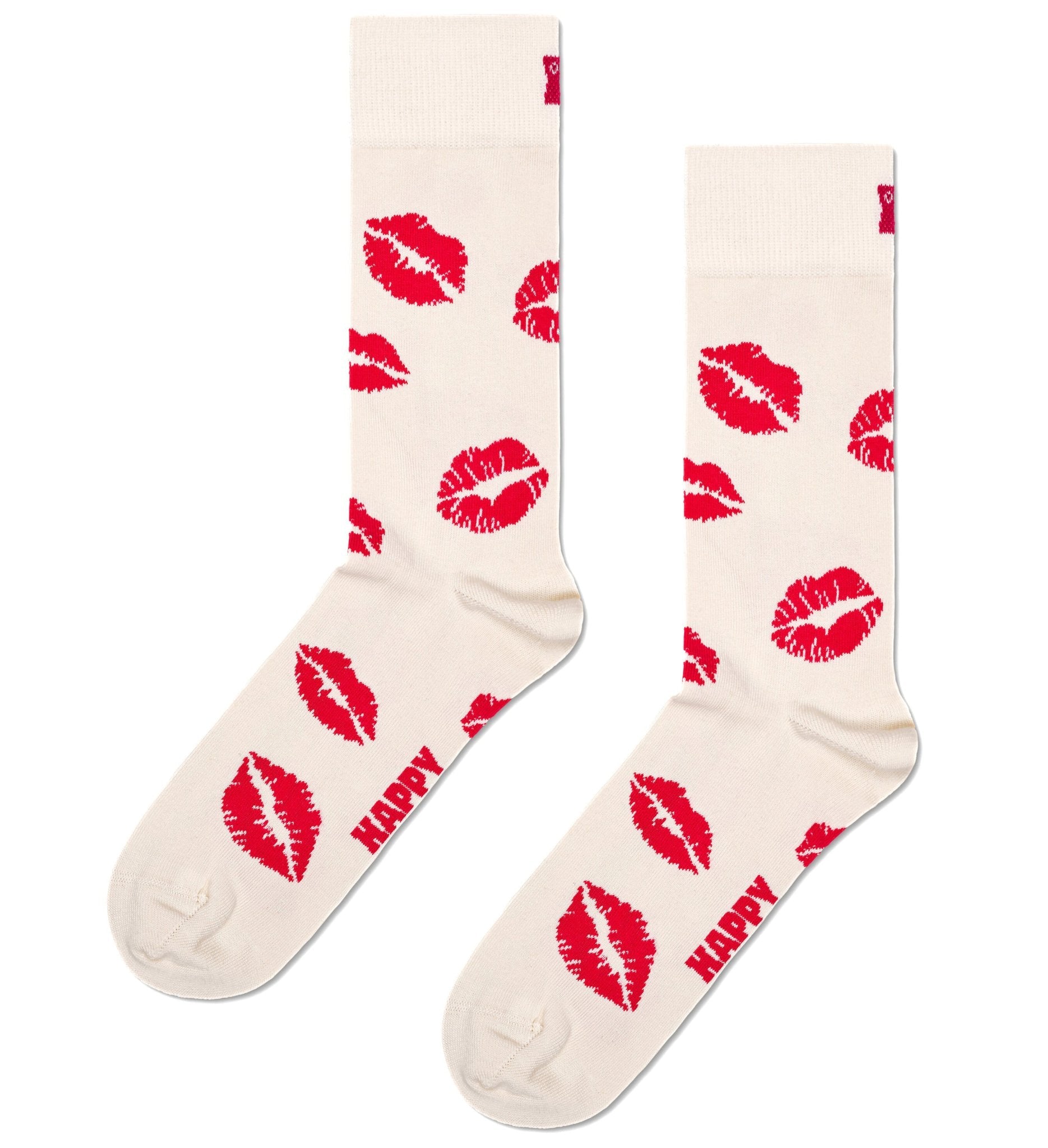 Happy Socks Kisses Socks, White