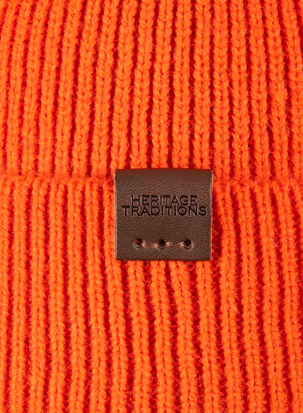 Heritage Traditions Fisherman Rib Beanie Hunting Orange