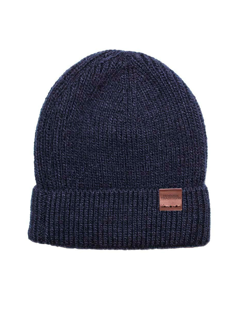 Heritage Traditions Fisherman Wool Mix Beanie Navy