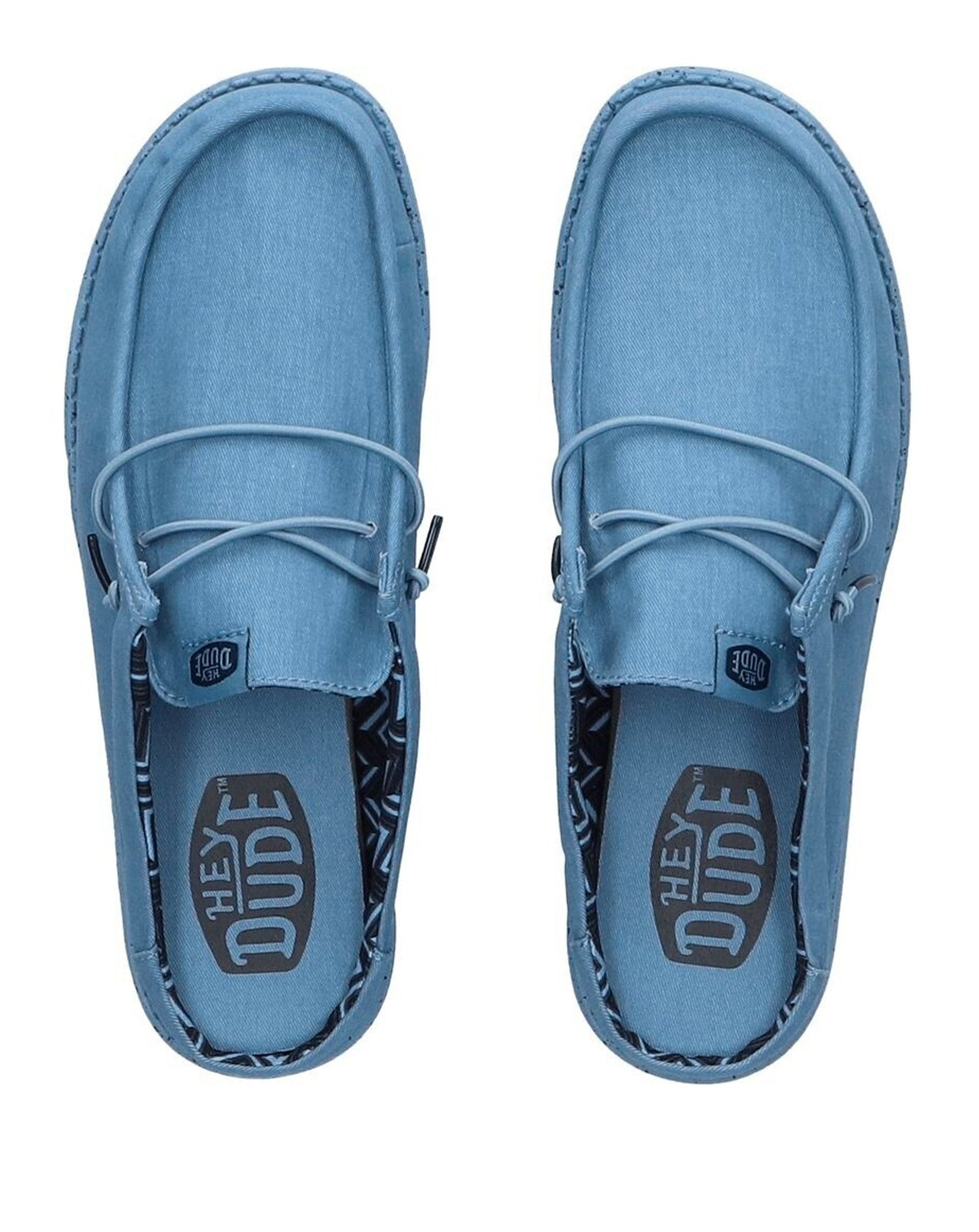 Hey Dude Wally Slip Canvas Moc Shoe Elemental Blue