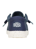 Hey Dude Wally Stretch Sox Slip On Shoe NAVY